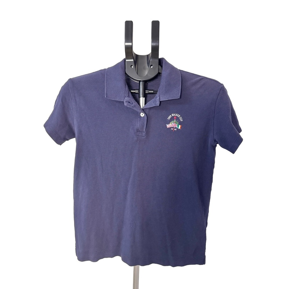 Lilly Pulitzer 2009 Walker Cup Pima Cotton Polo Shirt Navy Women's XS Golf Chic